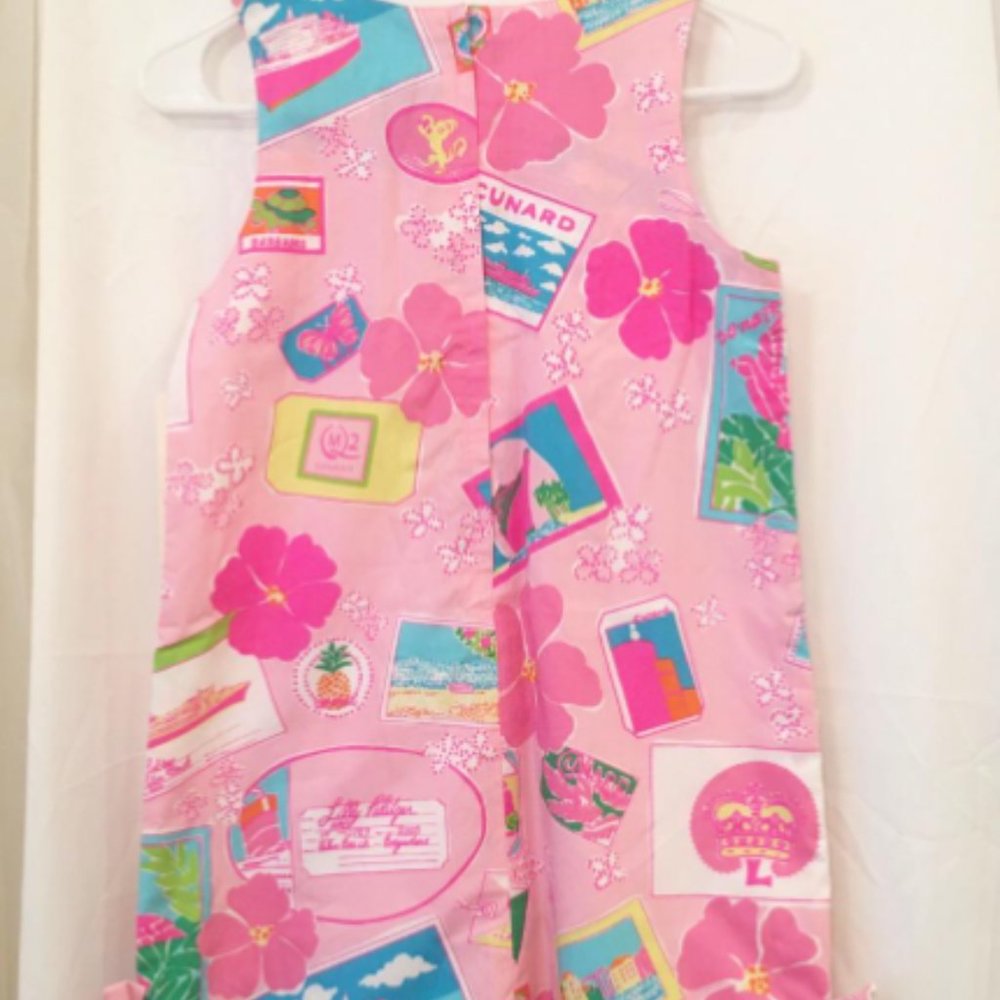 NWT Lilly Pulitzer Girl sz 10 Little Shift Dress "Junk on the Trunk" - Picture 3 of 10